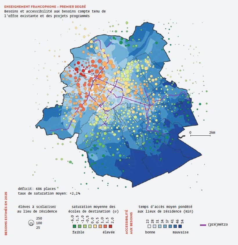 Source : calculs IGEAT d'après données ETNIC, Vlaamse Overheid, IBSA, Service École de perspective.brussels, Bruxelles Mobilité et STIB. (CCBY) Brussels Studies Institute, ULB IGEAT (P. Marissal & B. Wayens) & perspective.brussels - 2018