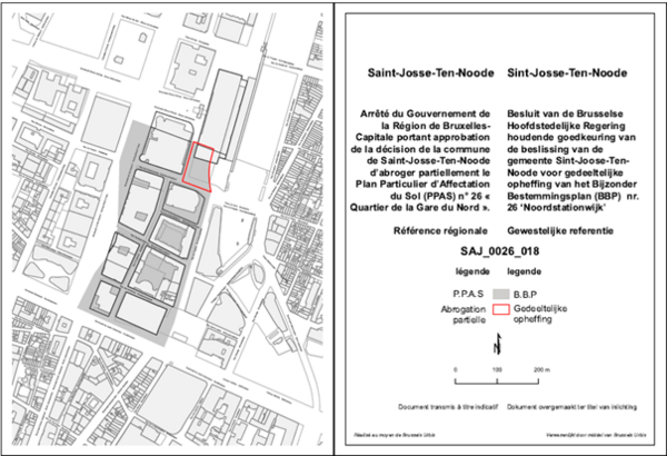 Perimètre du PPAS Quartier de la Gare du Nord 