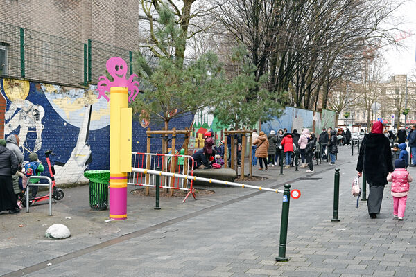 Schoolstraat van de lagere school Toots Thielemans in Sint-Jans-Molenbeek