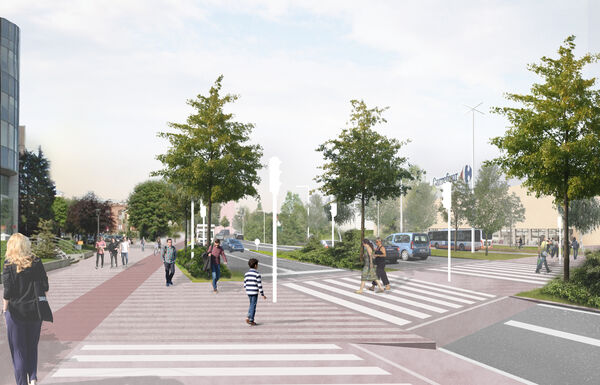 Heraanleg van de laan voor de Demey-site