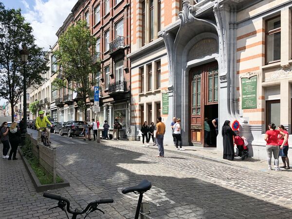 Entrée de l’école n° 1 à Schaerbeek 