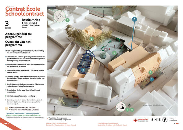 Plan d’ensemble du programme du Contrat École Ursulines 