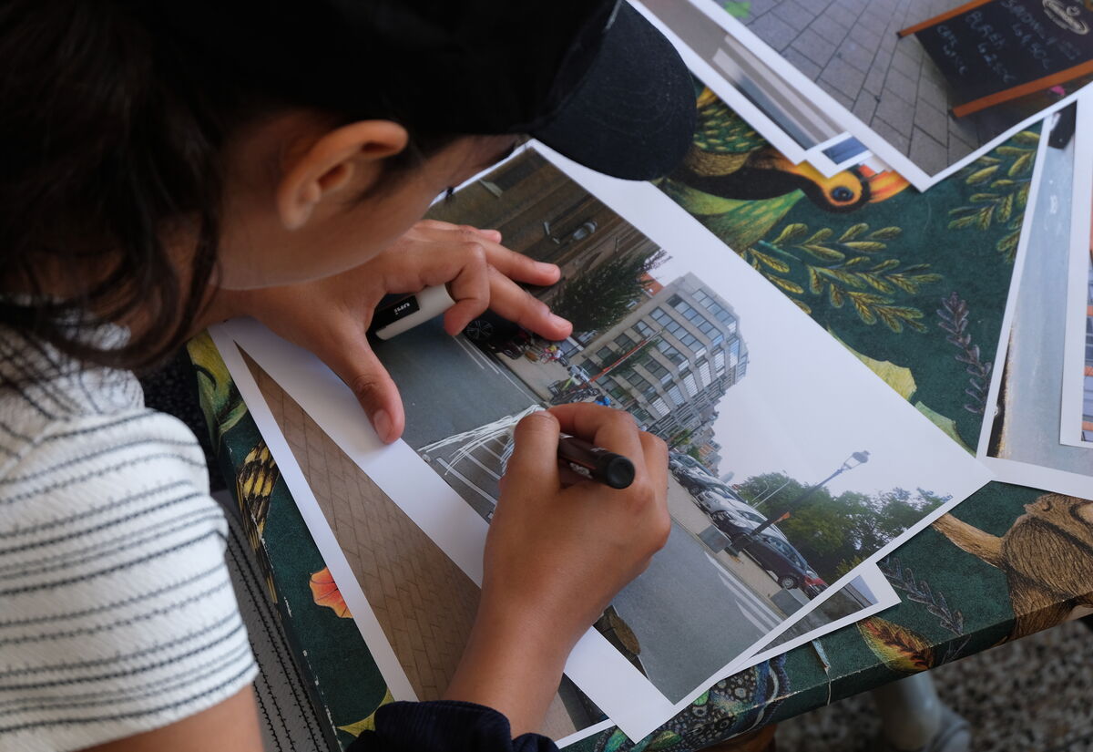 Moment participatif avec les élèves de l’école 