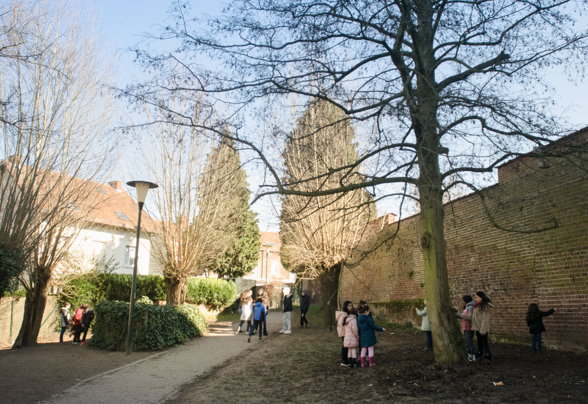 Espace vert à l’arrière de l’école Scheutplaneet 